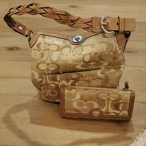 Coach bag and matching wallet